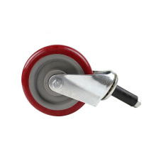 5 inch medium expansion bracket movable jujube red caster wheels